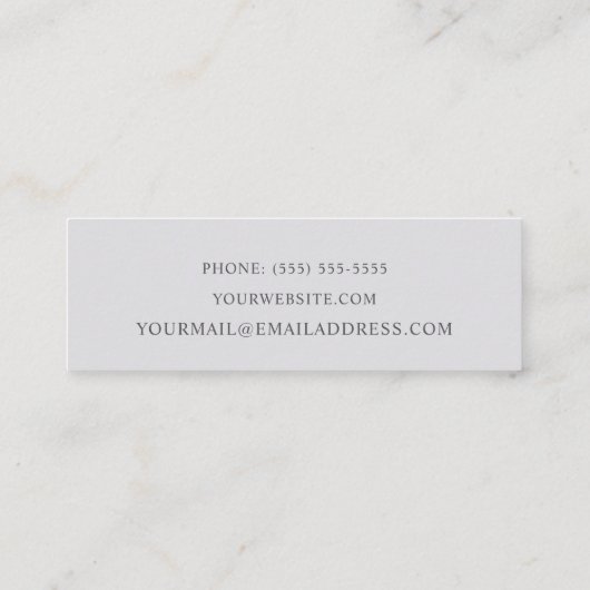 Hummingbird Mini Business Card スキニー名刺 (裏面)