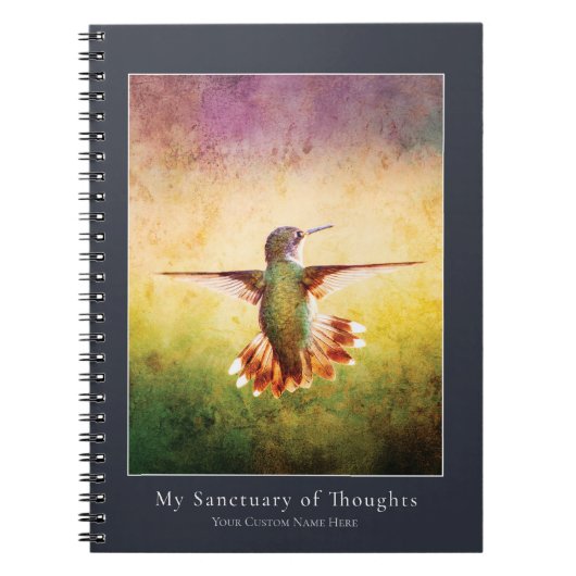 Hummingbird Notebook | Nature Art Journal ノートブック (正面)