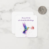 Hummingbird notecard 2.5 x 2.5 ノートカード (正面/裏面インサイチュ)