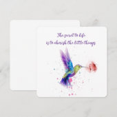 Hummingbird notecard 5 x 5 ノートカード (正面/裏面)
