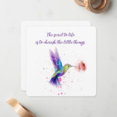 Hummingbird notecard 5 x 5 ノートカード (正面/裏面インサイチュ)