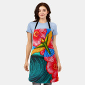 Hummingbird Ocean  エプロン (着用した状態)