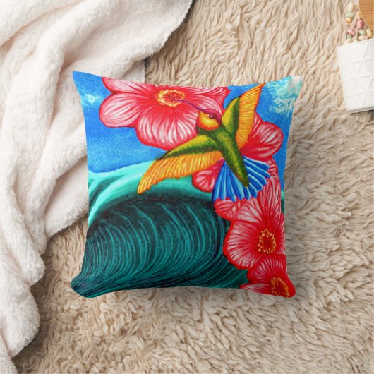 Hummingbird Ocean  クッション (ブランケット)