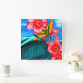 Hummingbird Ocean スクエア壁時計 (ホーム)