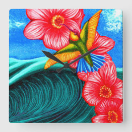 Hummingbird Ocean スクエア壁時計
