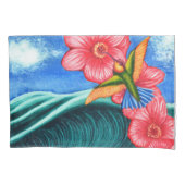 Hummingbird Ocean 枕カバー (正面)