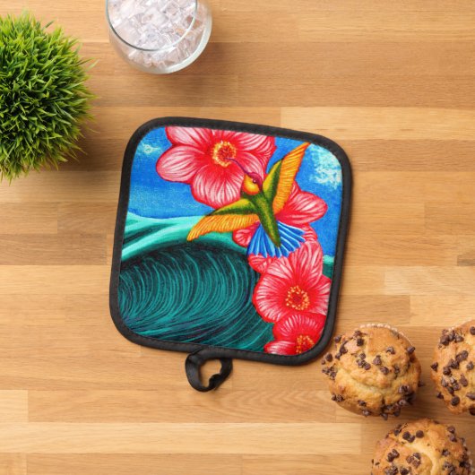 Hummingbird Ocean  鍋敷き (トップダウン)