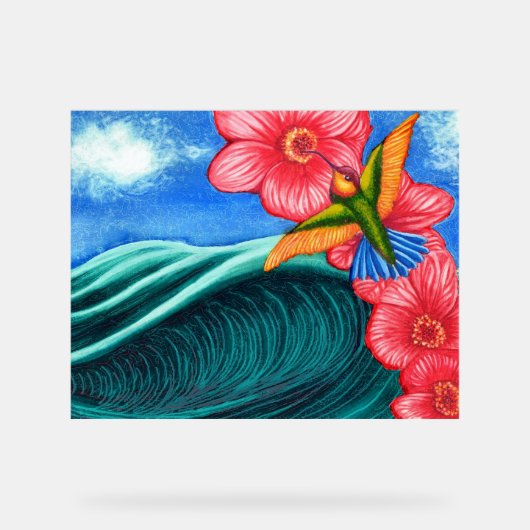 Hummingbird OceanPrint、ポスター紙（マット） アクリルサイン (正面)