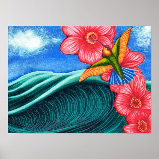 Hummingbird OceanPrint、ポスター紙（マット） ポスター (正面)