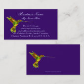 Hummingbird on エレガント Business Card 名刺 (正面/裏面)