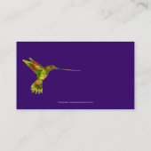 Hummingbird on エレガント Business Card 名刺 (裏面)