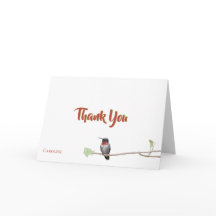 Hummingbird on Branch、パーソナライズされたThank You Note