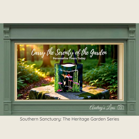 Hummingbird & Pink Coneflower Botanical Tote トートバッグ