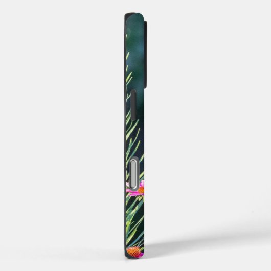 Hummingbird & Pink Coneflower iPhone 16 Pro Case Case-Mate iPhoneケース (裏面 / 右)