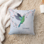 Hummingbird Pink Girly Shiny クッション (ブランケット)