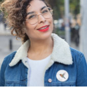 hummingbird pointellism飛んでいる，カスタマイズ可能 缶バッジ