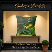 Hummingbird Pollinator Floral クッション