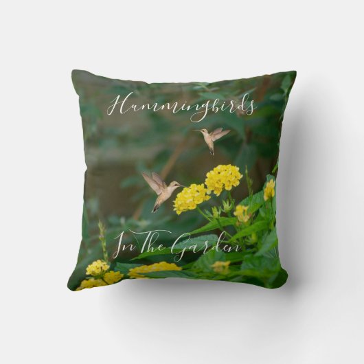 Hummingbird Pollinator Floral クッション (裏面)