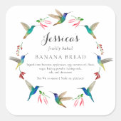 Hummingbird Product Label スクエアシール (正面)