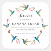 Hummingbird Product Label スクエアシール (正面)