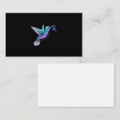 Hummingbird Purple Blue Ribbon Suicide Prevention 名刺 (正面/裏面)