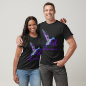Hummingbird Purple Ribbon Epilepsy Awareness Month Tシャツ (ユニセックス)