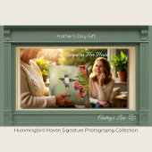 Hummingbird Red Flora Gift for Mom | Throw Pillow  クッション