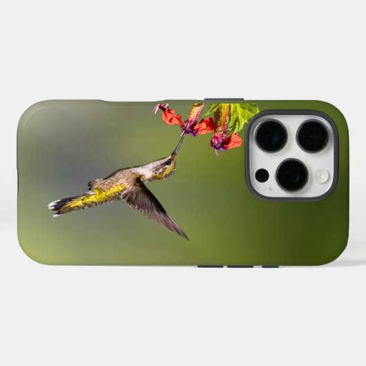 Hummingbird | Red Floral Phone Case Mother's Day Case-Mate iPhoneケース (裏面 (横))