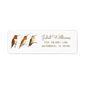 Hummingbird Return Address Label ラベル (正面)