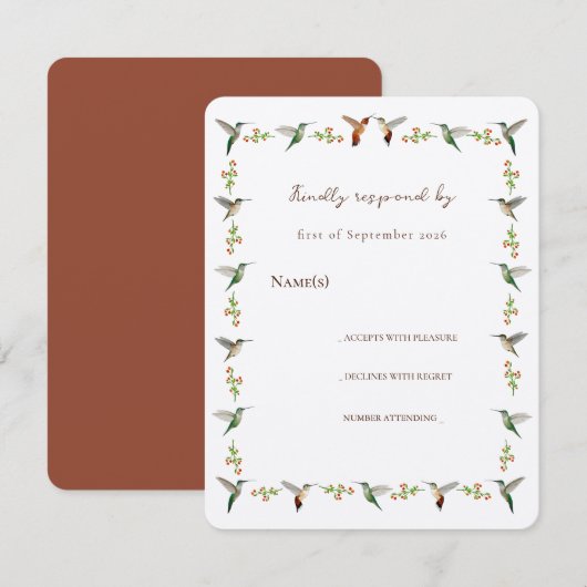 Hummingbird RSVP (正面/裏面)