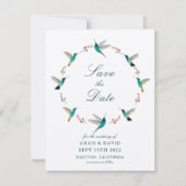 Hummingbird Save the Date Card カード (正面)