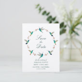 Hummingbird Save the Date Card カード (スタンド正面)