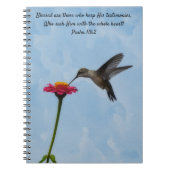 Hummingbird Seeking Nectar Bible Verse Prayer ノートブック (正面)