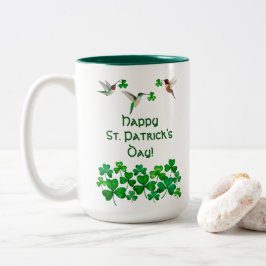 Hummingbird St. Patrick's Day 2-Tone Coffee Mug ツートーンマグカップ