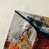 Hummingbird Street Art Illustration ビーチタオル (インサイチュ)