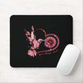 Hummingbird Sunflower Heart Burgundy Ribbon Brain  マウスパッド (マウス)