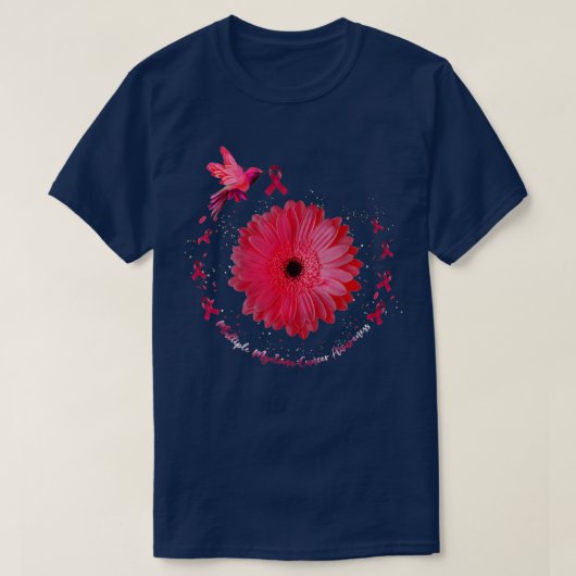 Hummingbird Sunflower Multiple Myeloma Cancer Awar Tシャツ (デザイン正面)