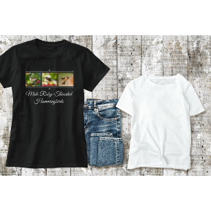 Hummingbird Tシャツ – 男性用ルビー喉の付いた