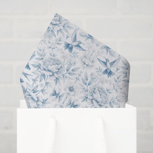 Hummingbird Toile Tissue Paper 薄葉紙 (ギフトバッグ)