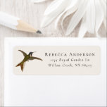 Hummingbird Vintage Bird Garden Return Address ラベル<br><div class="desc">Hummingbird Vintage Bird Garden Custom Return Address Label</div>