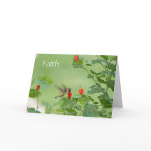 Hummingbird w verse （ルカ1:37）悔やみや弔慰