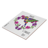 Hummingbird, w verse from James 1:2 タイル (側面)