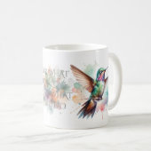 Hummingbird Watercolor コーヒーマグカップ (正面右)