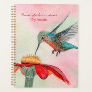 Hummingbird watercolor art planner プランナー手帳