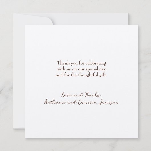 Hummingbird Wedding サンキューカード (裏面)