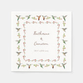 Hummingbird Wedding スタンダードカクテルナプキン (正面)