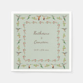 Hummingbird Wedding スタンダードカクテルナプキン (正面)