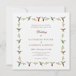 Hummingbird Wedding Invitation