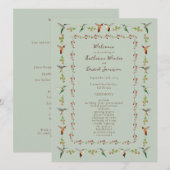Hummingbird Wedding Program (正面/裏面)