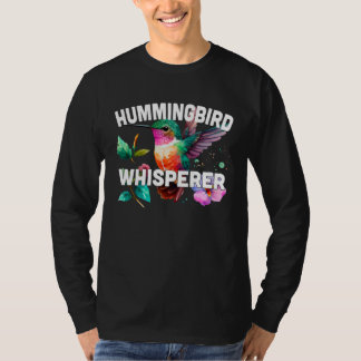 Hummingbird Whisperer Cute Hummingbird Water color Tシャツ